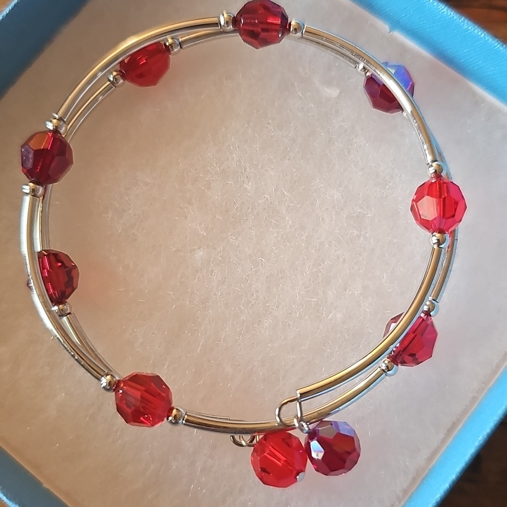 Wind Up Bracelet, Red, Touchstone Crystal
